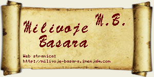 Milivoje Basara vizit kartica